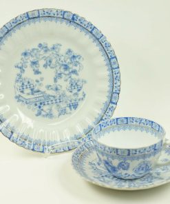 3 tlg. Chinablau R&S TILLOWITZ Porzellan Gedeck | Kaffeegedeck