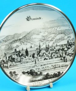 Heimat Porzellan Teller mit 800er Silber | Silbermontur “ Gemündt „